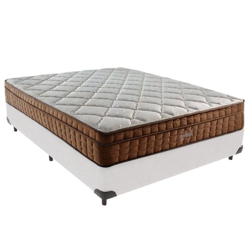 Cama Box Casal E Colchão Ortopédico Star Molas - Branco