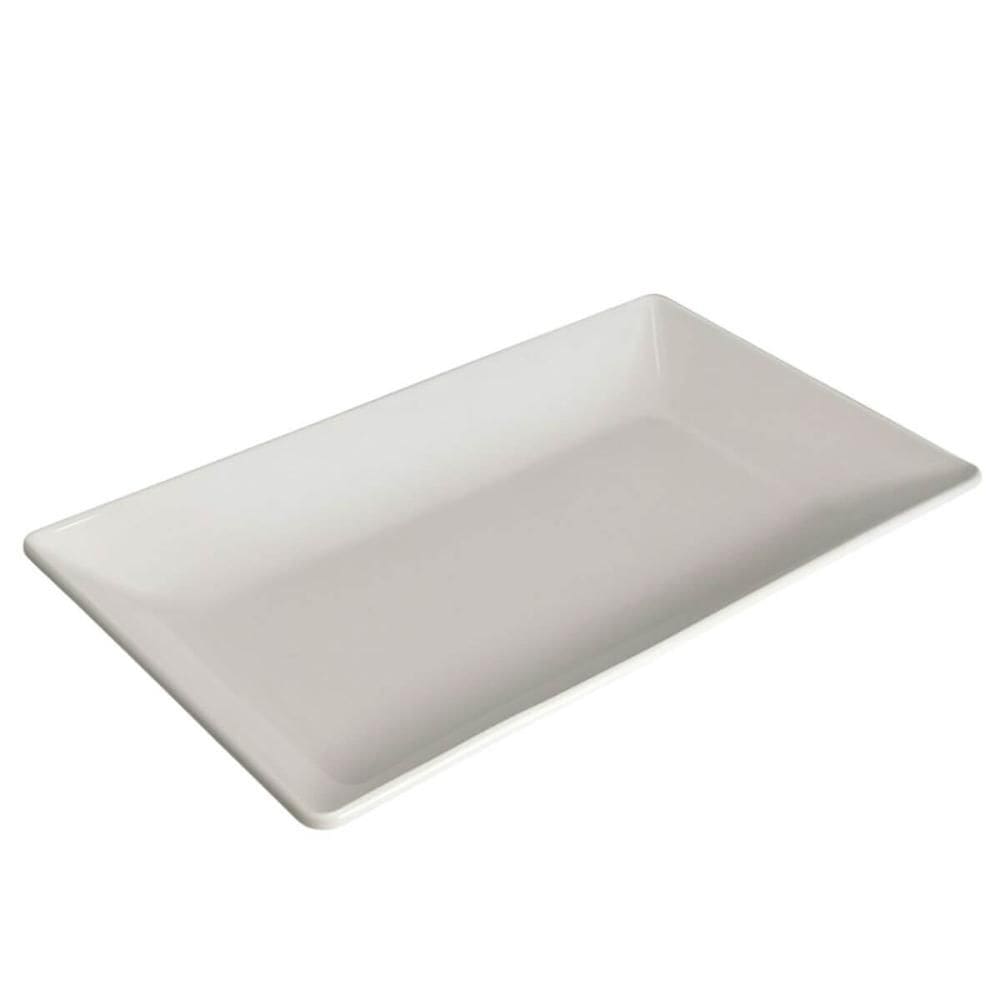 Travessa Melamina Branca 35x22,5cm Wolff Bandeja Servir Porções Retangular