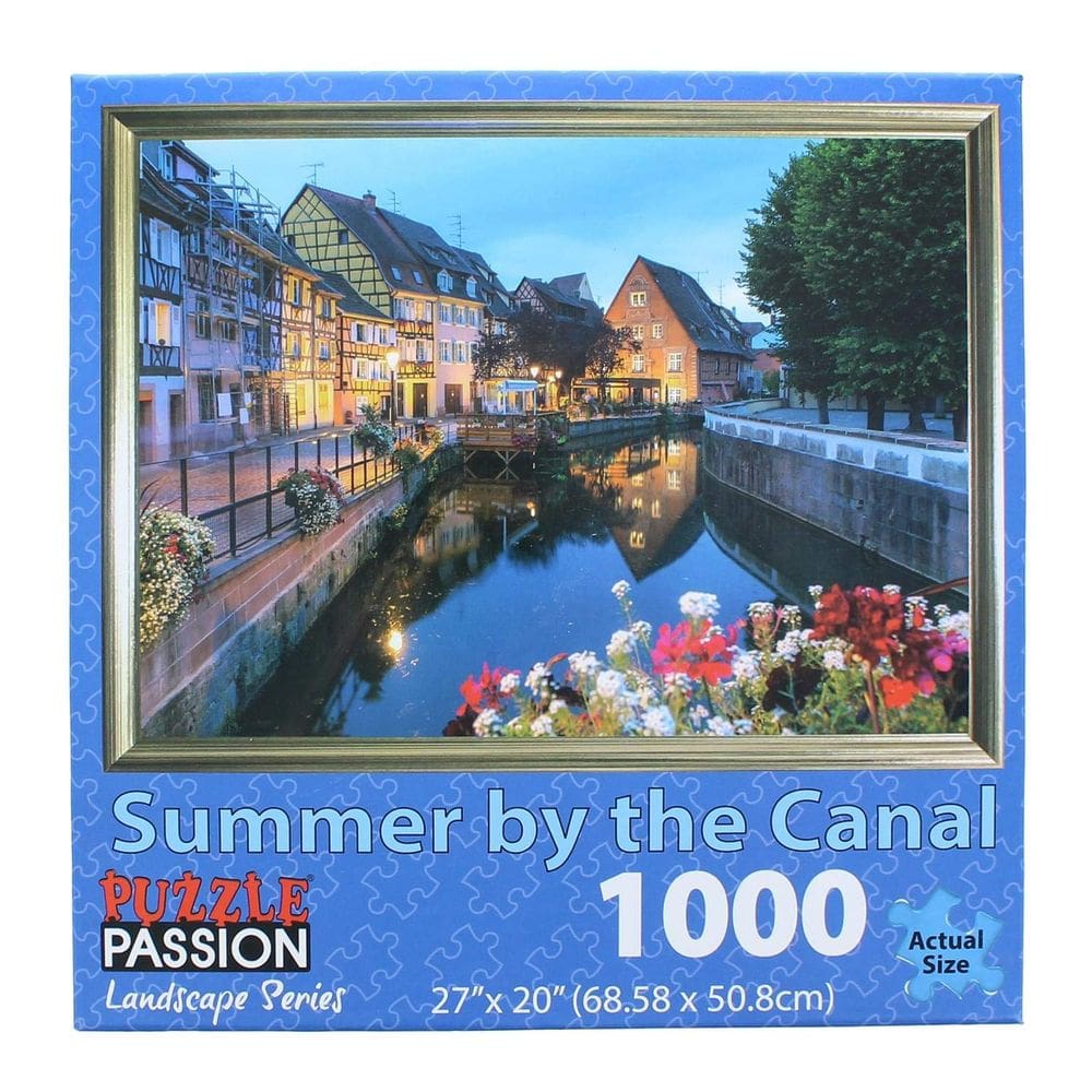 Quebra-cabeça Summer by The Canal 1000 peças 68,58 x 50,8 cm