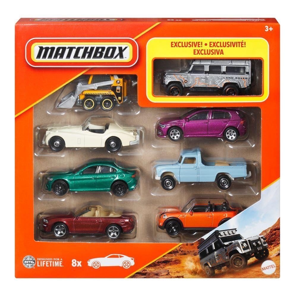 Carrinho - Matchbox Land Rover Com 8 Carros MATTEL