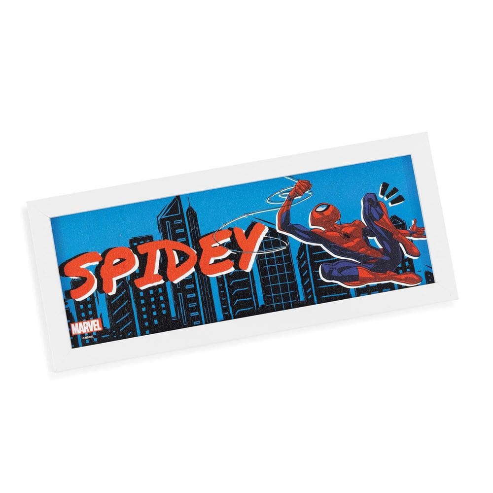 Arte de parede prateada Buffalo Marvel Spider-Man 30x12cm MDF
