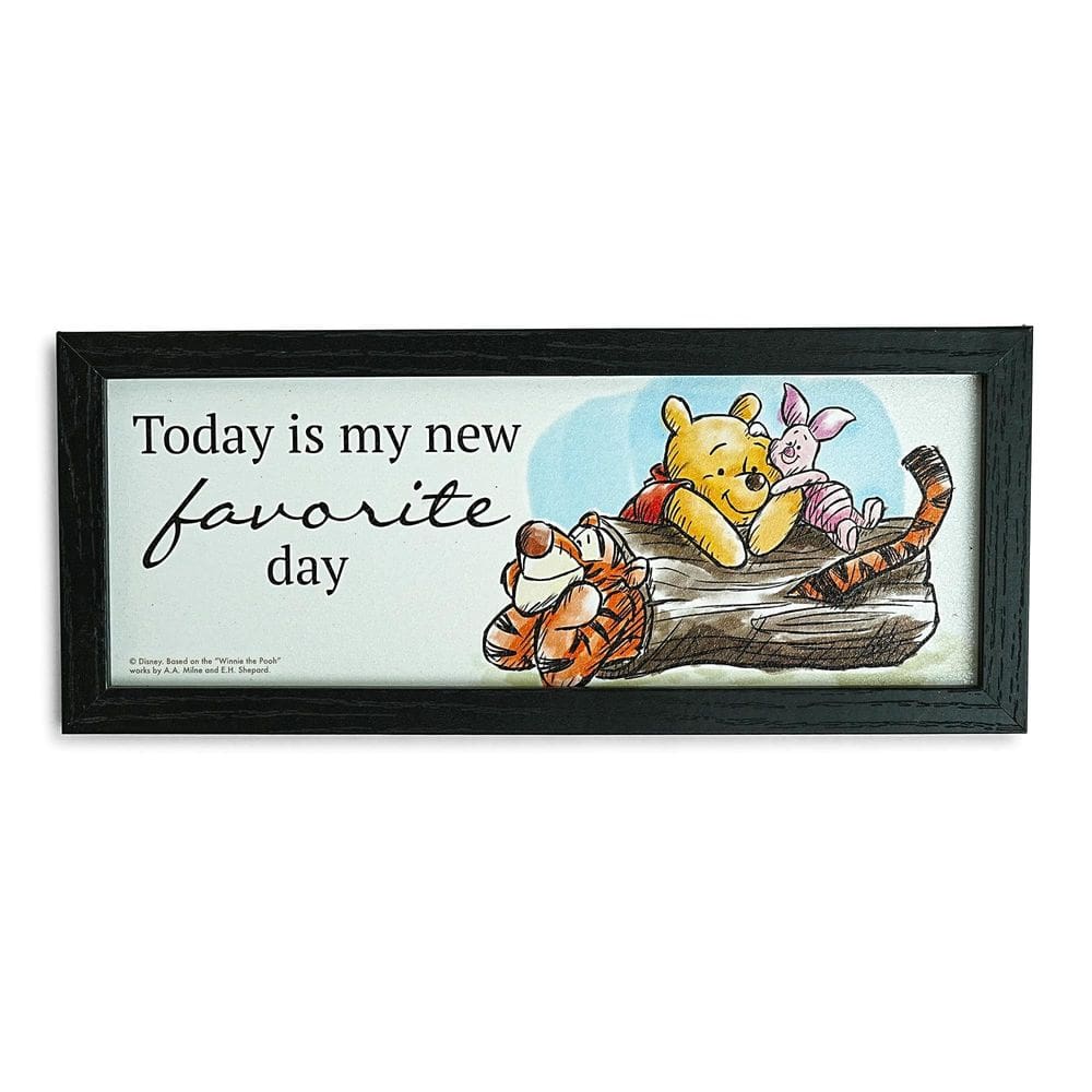 Arte de parede em prata Buffalo Disney Winnie The Pooh 30x12cm Madeira