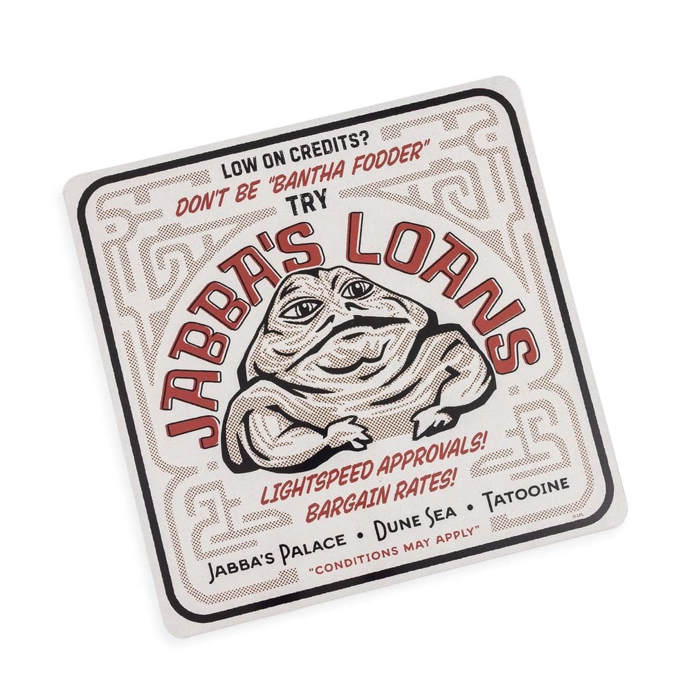 Placa de estanho Star Wars Jabba`s Loans 20x20 cm - Silver Buffalo