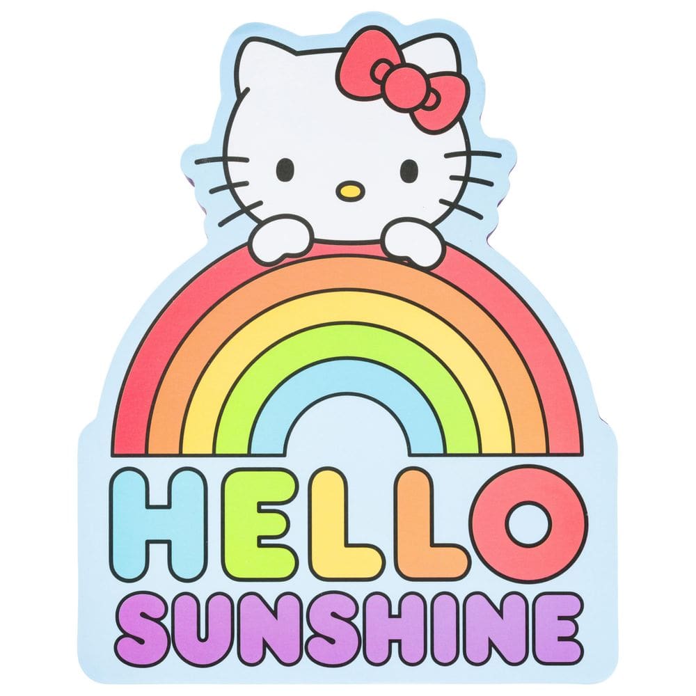 Placa de parede Silver Buffalo Hello Kitty Rainbow Large MDF
