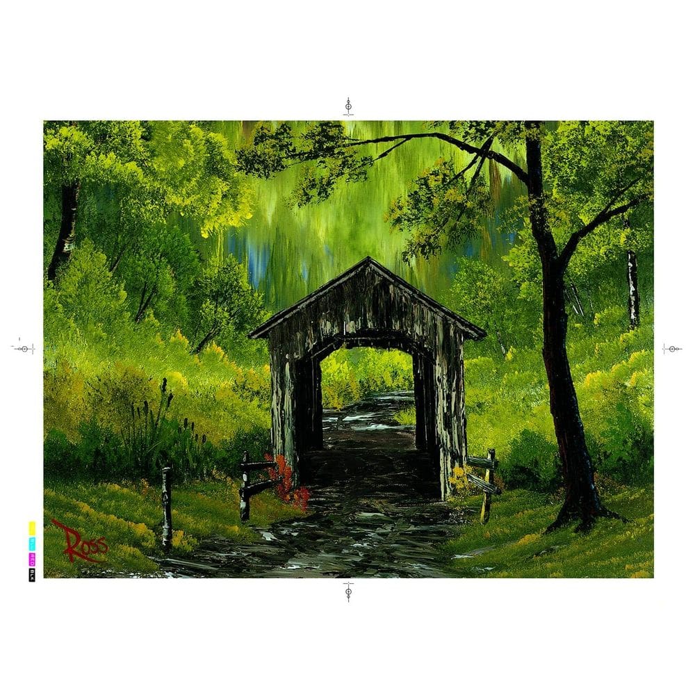 Quebra-cabeça Toynk Bob Ross Covered Bridge Nature 1000 unidades