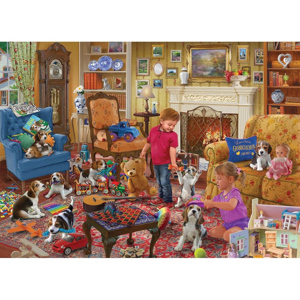 Quebra-cabeça Toynk Puppy Playtime 1000 peças para família