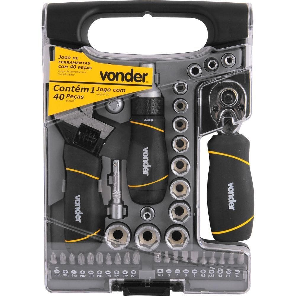 Jogo De Ferramentas Com 40 Peças Vonder