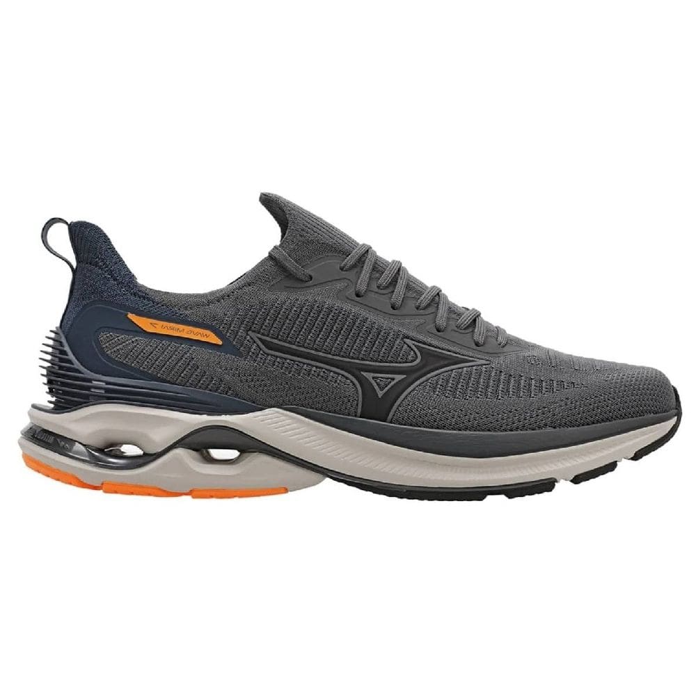 Tenis Mizuno Wave Mirai 7 - Masculino - Cinza-Azul Escuro