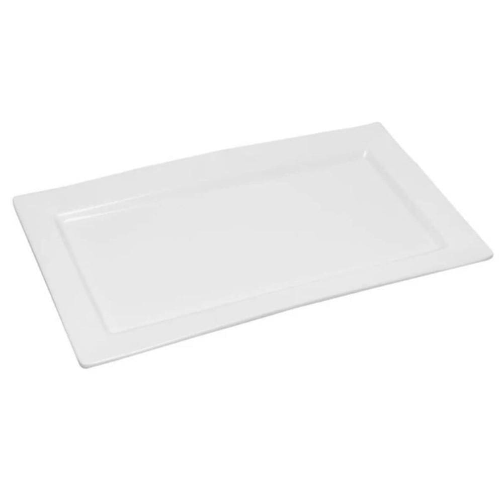 Travessa Melamina Branca 35x20cm Wolff Bandeja Rasa Servir S