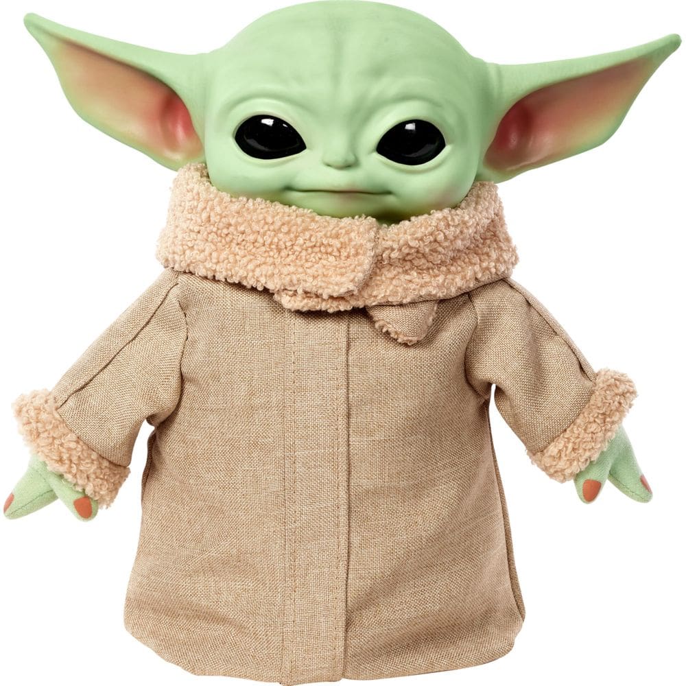 Brinquedo de pelúcia Mattel Star Wars The Mandalorian Grogu 28 cm com som