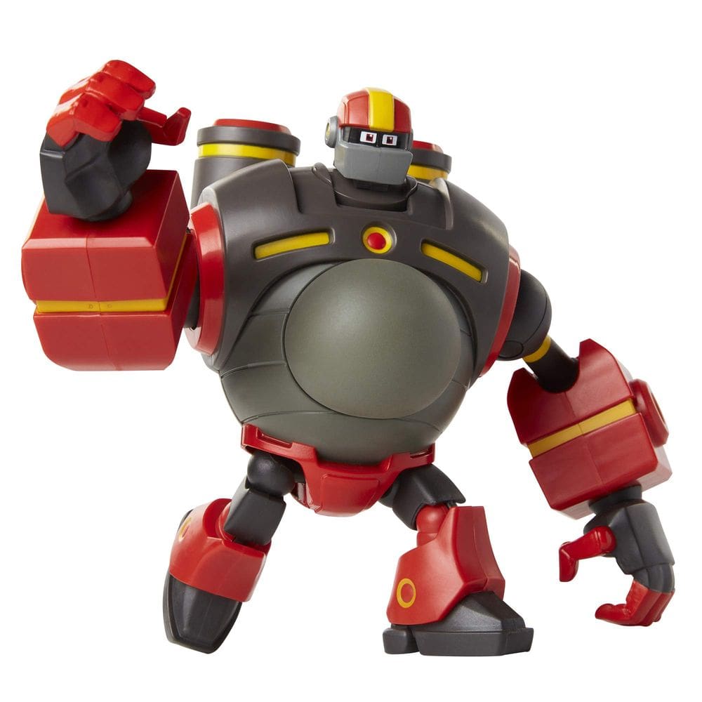 Boneco de ação Mega Man Fully Charged Guts Man Deluxe de 5 polegadas