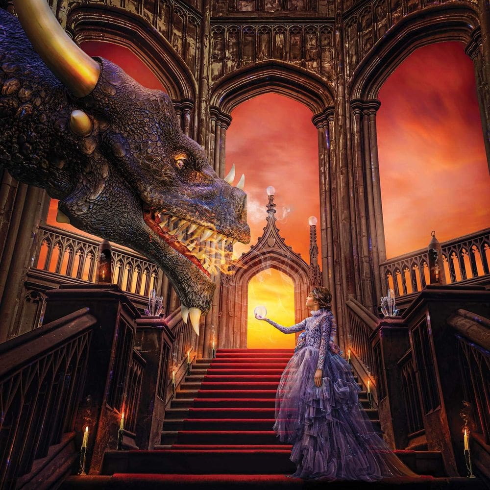 Quebra-cabeça Toynk Uma garota e seu dragão Fairytale Castle 500p
