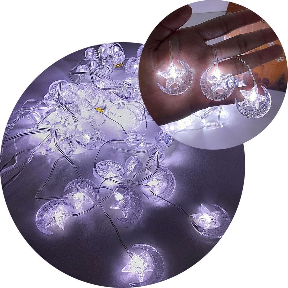 Pisca Cortina Estrelas Natal 80 Lâmpadas LEDs 110-220v 3x1M