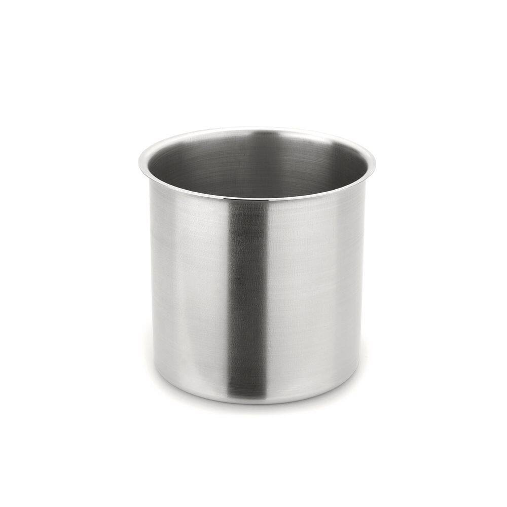 Porta Talheres Redondo Aço Inox 18x12cm Profissional Forma