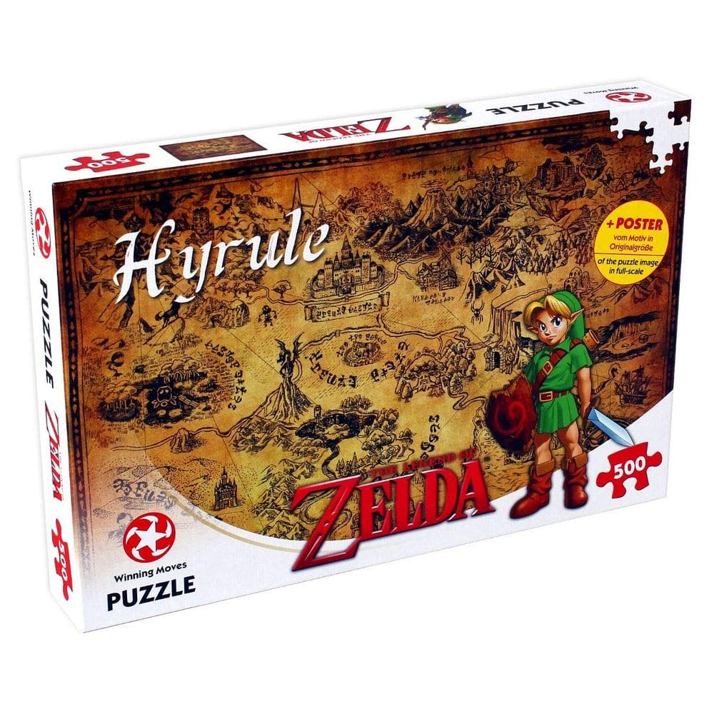 Quebra-cabeça Winning Moves Legend of Zelda Hyrule Field 500 unidades