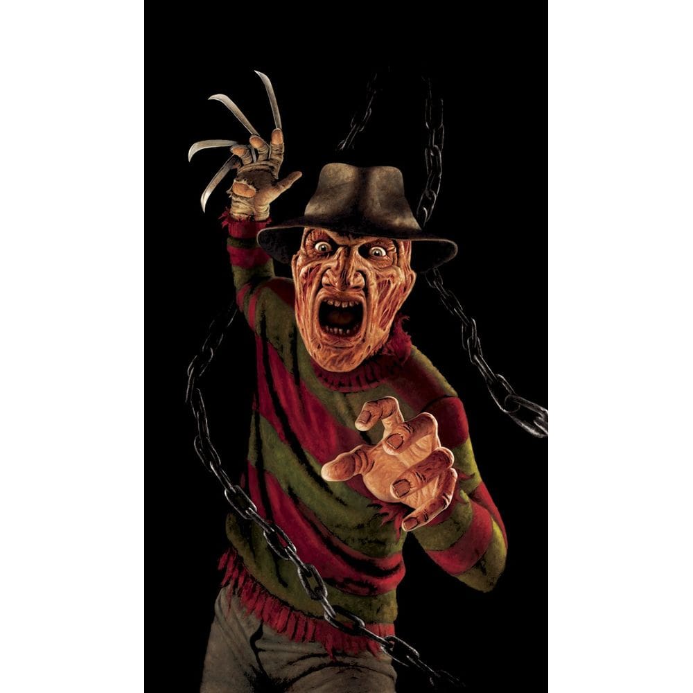 Pôster de janela WOWindows Halloween Freddy Krueger retroiluminado