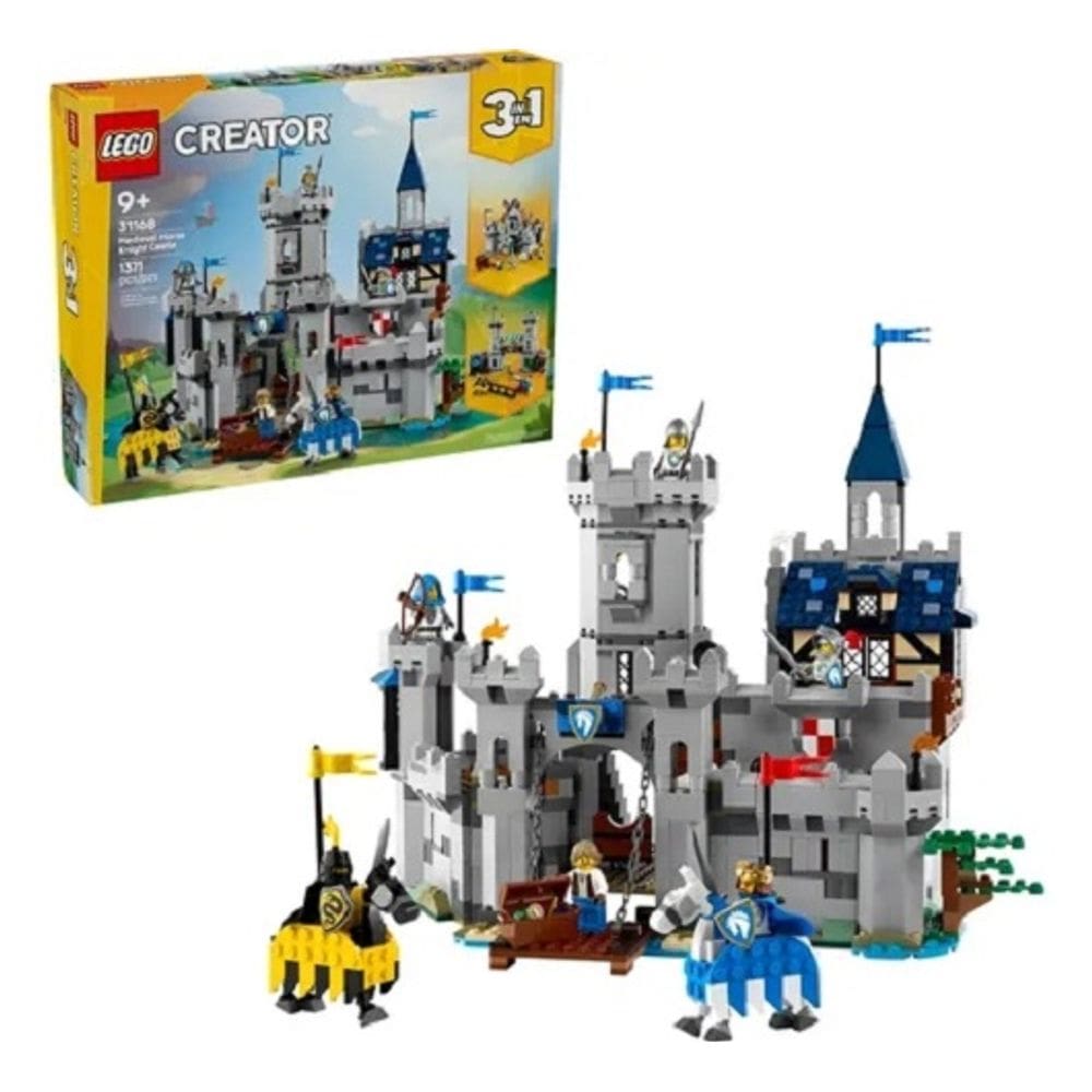 Lego 31168 Creator 3 em1 - Castelo Medieval Com Rei e Cavaleiros – 1371 peças