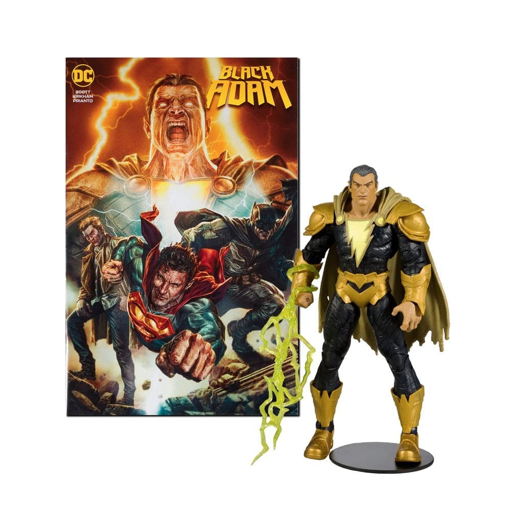 Boneco de ação McFarlane Toys DC Direct Black Adam de 7 polegadas