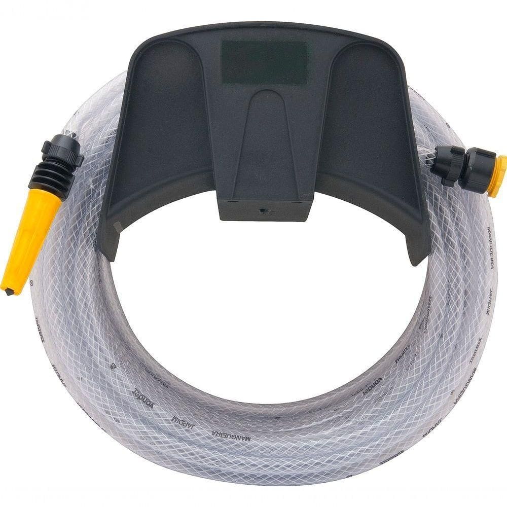 Mangueira Para Jardim 7-16 Transparente Trancada Suporte Co