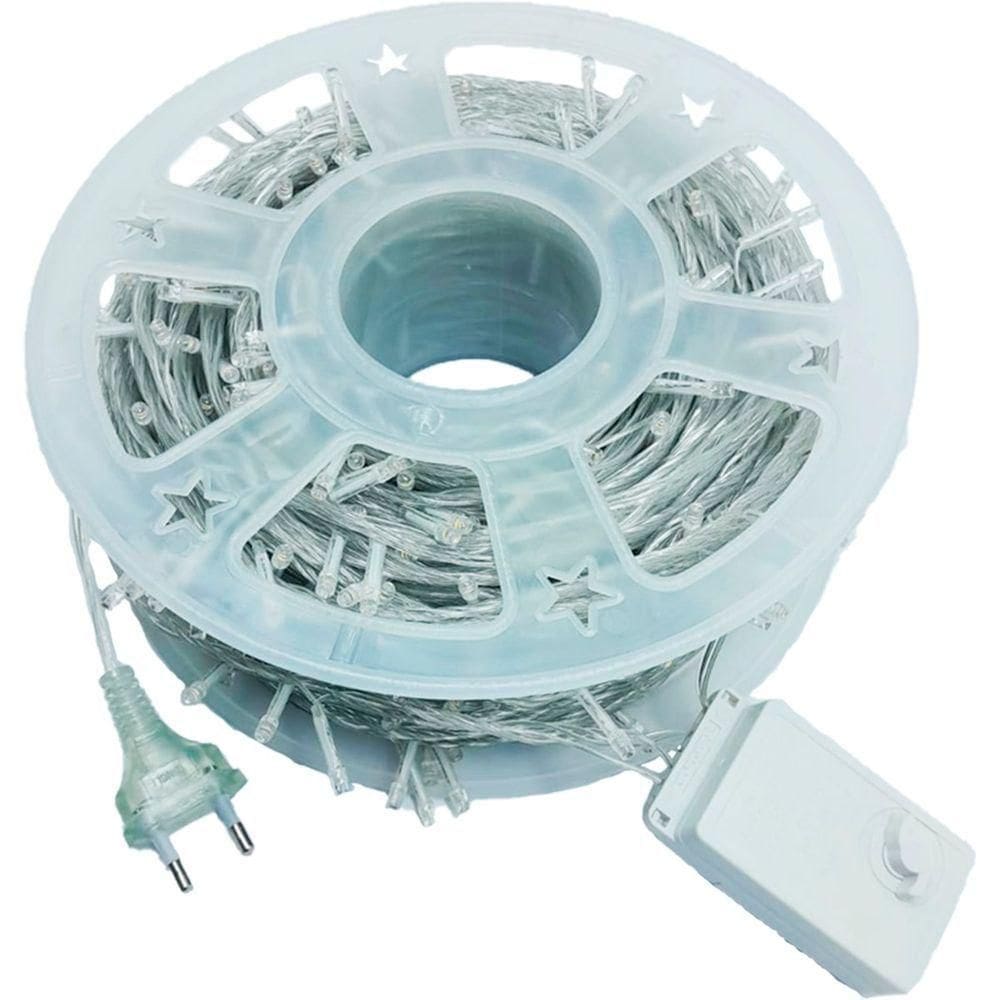 Pisca Cordão Varal Decorativo Com Leds Azul Redondo 100m