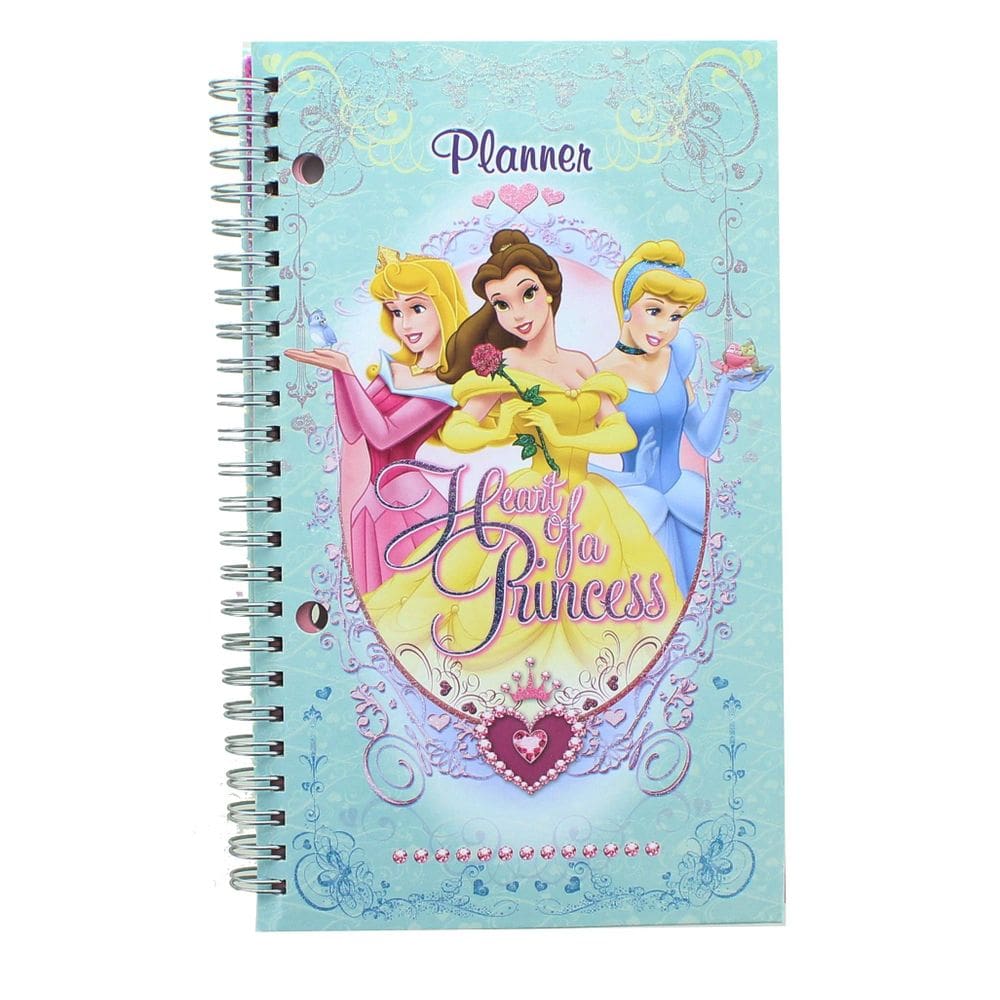 Agenda Disney Princess com adesivos e ilustrações