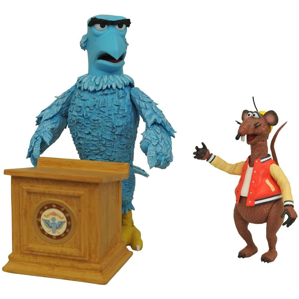 Conjunto de bonecos Diamond Select Toys The Muppets Sam The Eagle e Rizzo The Rat