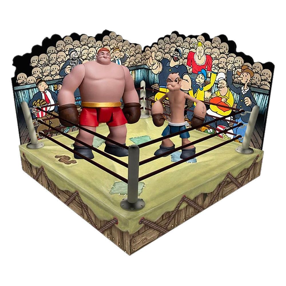 Conjunto de bonecos de ação Mezco Popeye & Oxheart, conjunto em caixa de 5 pontos