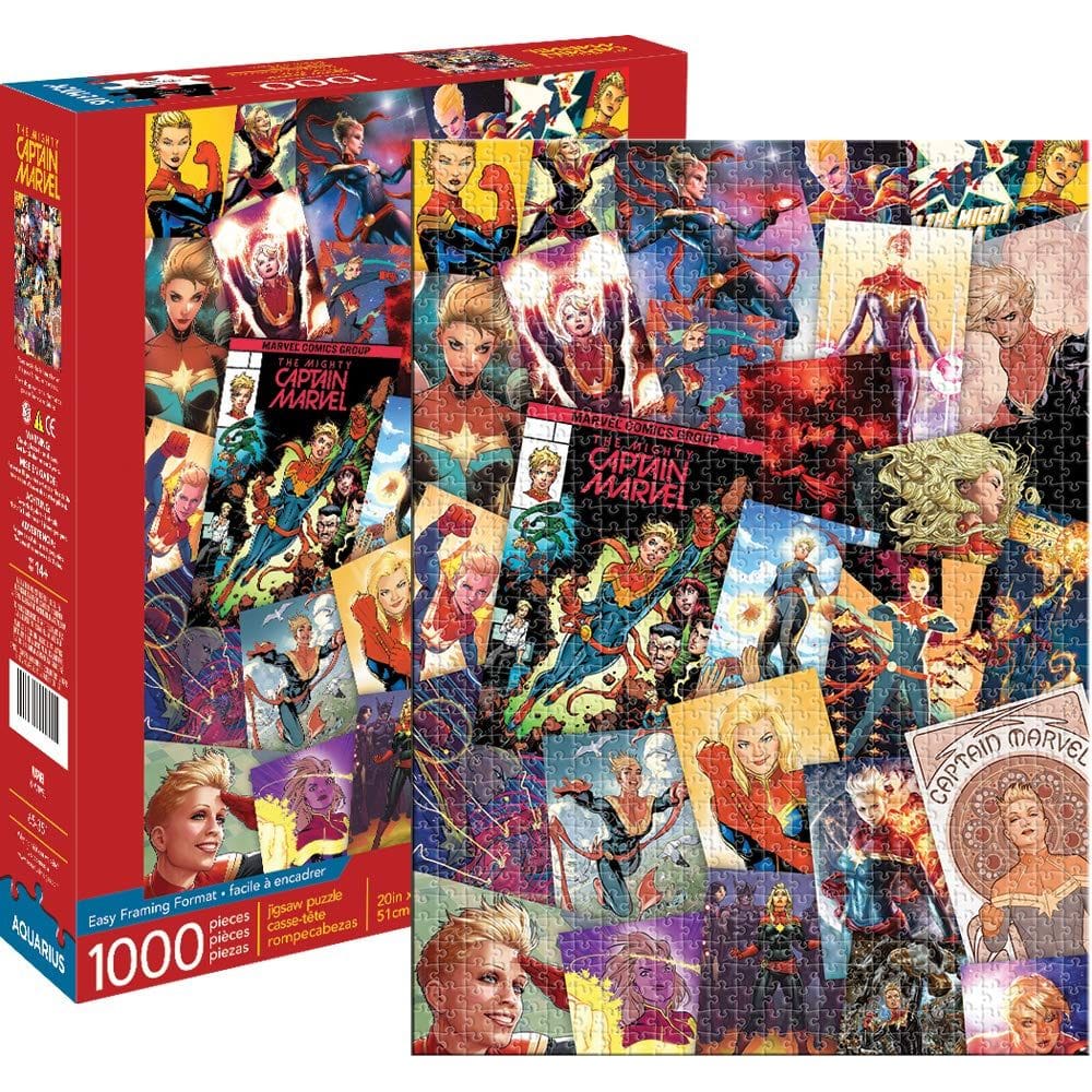 Quebra-cabeça AQUARIUS Marvel Captain Marvel Collage 1000 unidades