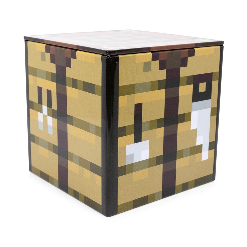 Caixa de armazenamento: mesa de artesanato Minecraft, lata de 10 cm com tampa