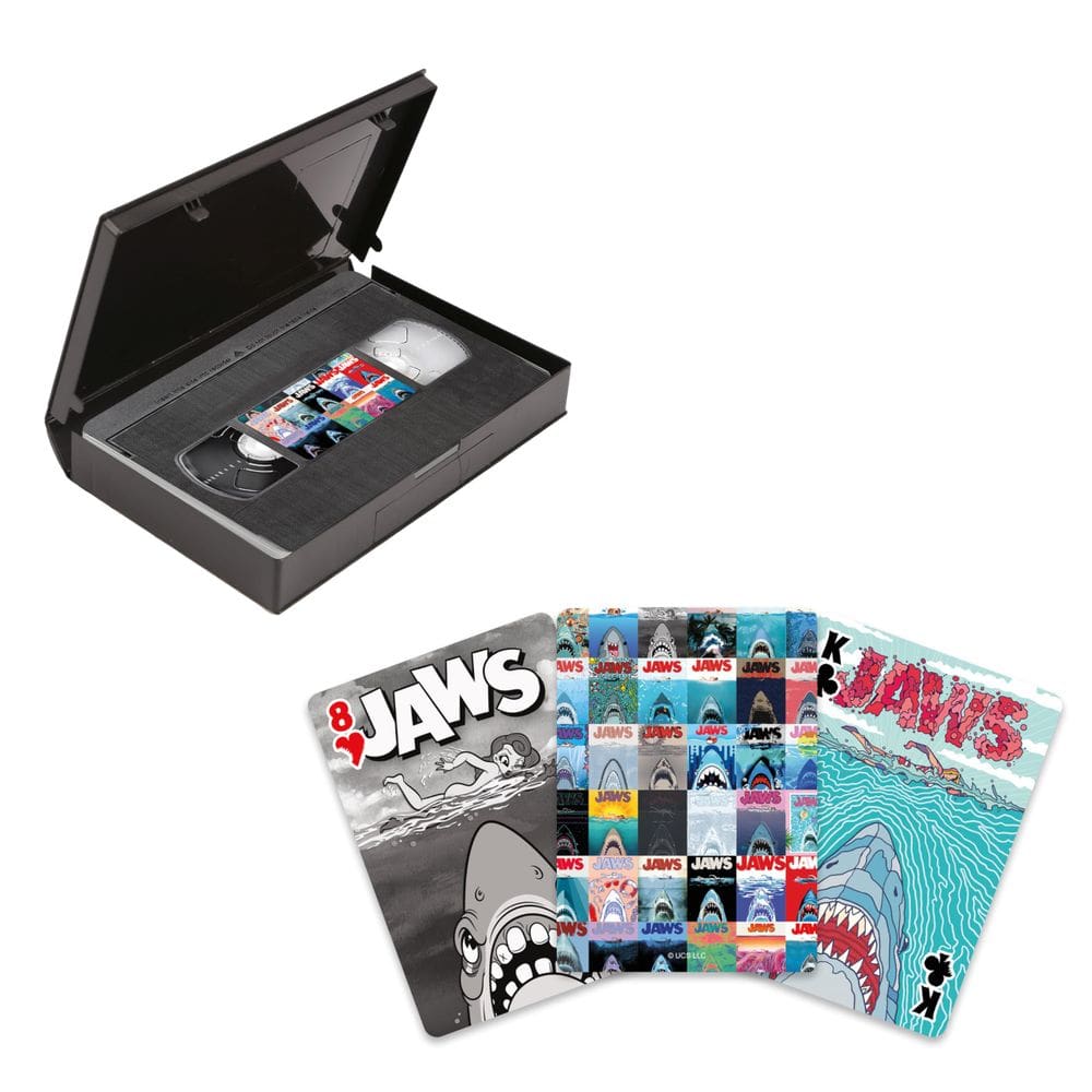 Cartões de baralho: fita VHS premium do 50º aniversário do AQUARIUS Jaws