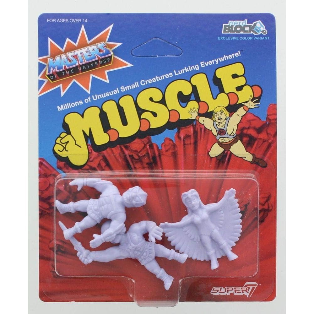 Bonecos de ação Masters of the Universe M.U.S.C.L.E., pacote com 3