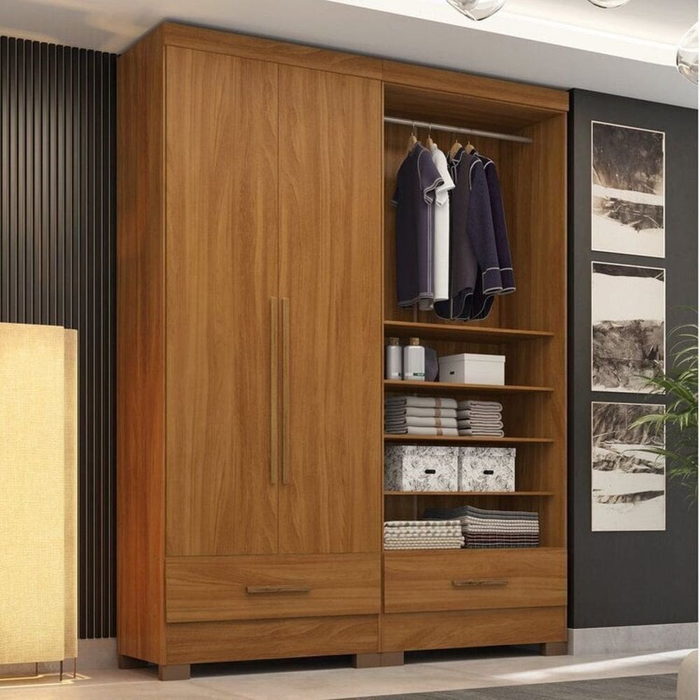 Guarda-roupa Modulado 2 Peças 2 Portas 2 Gavetas Smart Plus Cinamomo