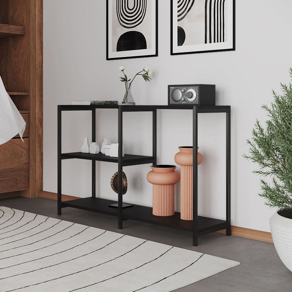 Aparador Industrial Artesania Preto 120cm