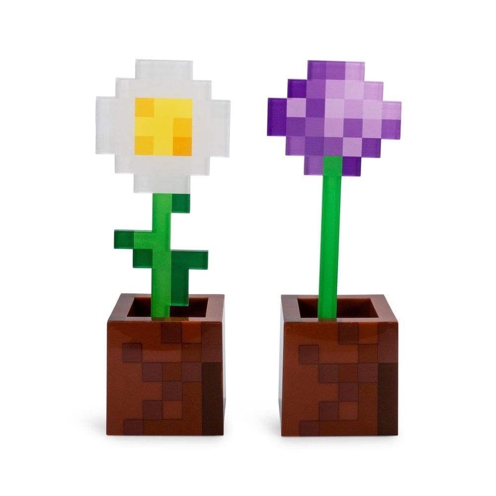 Vaso de flores Mood Lights Minecraft Daisy and Allium x2