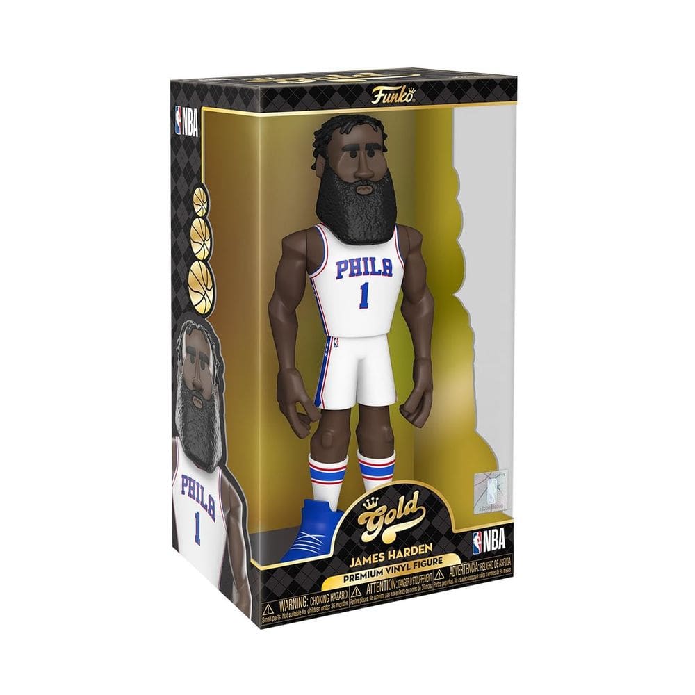 Boneco colecionável Funko Pop! Ouro 12 NBA: 76ers - James Harden