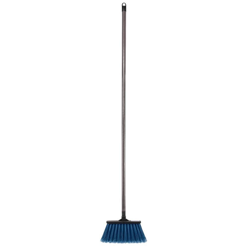 Vassoura Versátil De Nylon 19cm Com Cabo De Madeira 1,20m - Qualidade Nobre