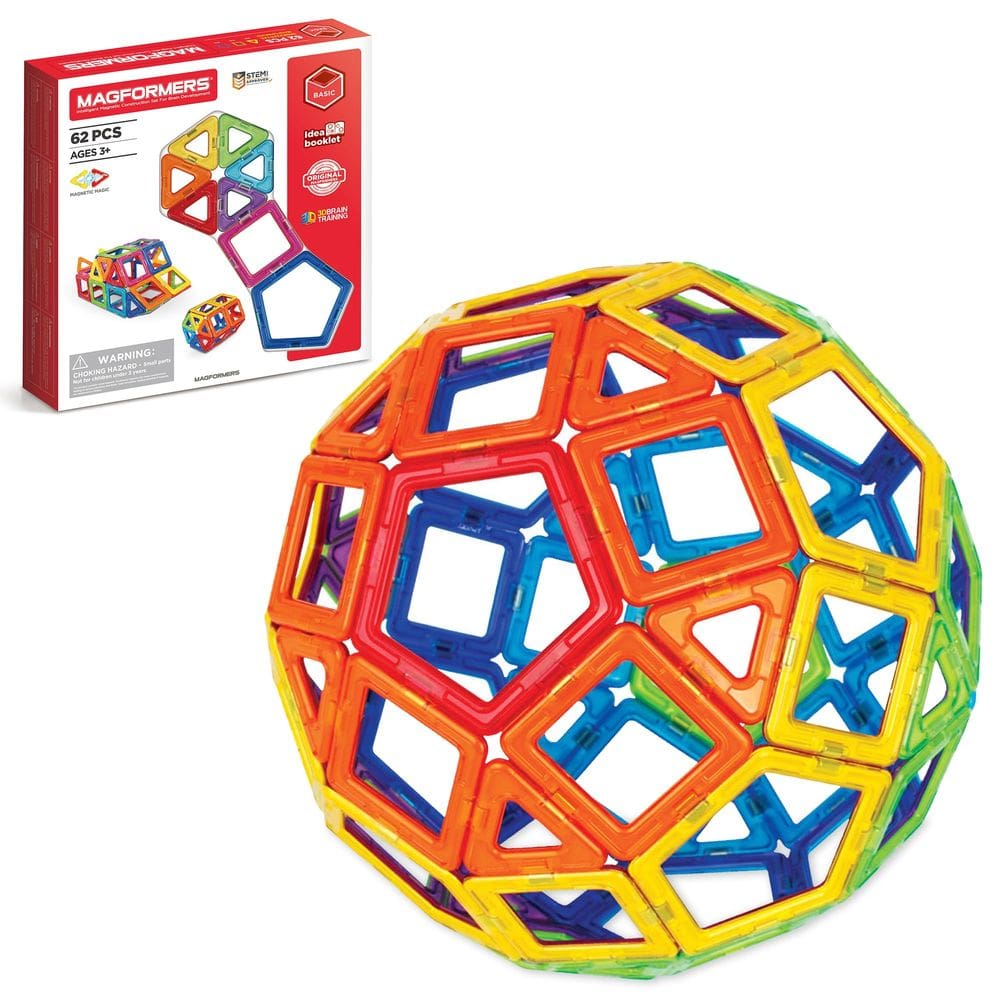Conjunto básico de blocos de construção magnéticos Magformers 30 peças