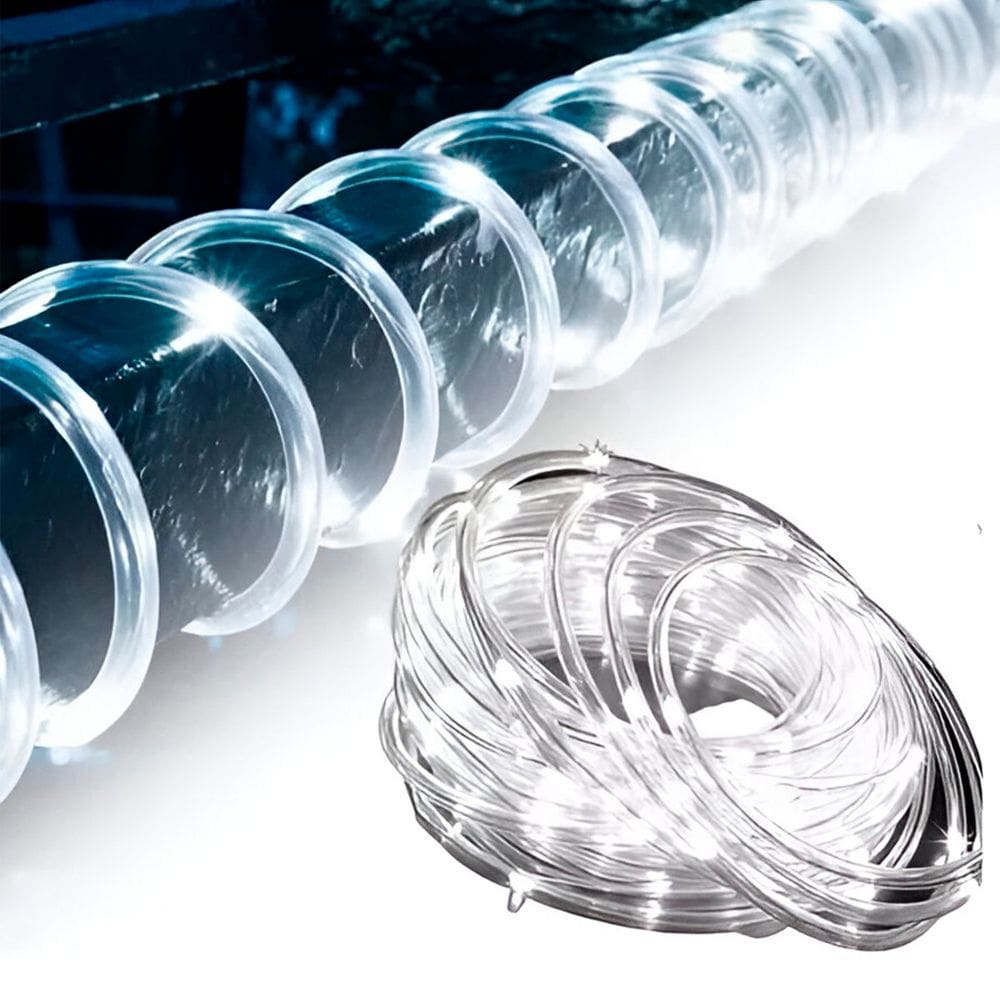 Mangueira Pisca 460 Lâmpadas LEDs Branco Natalino 220v 20M