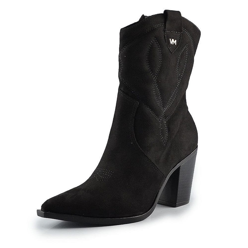Bota Country Feminina Camurça Salto Bloco Médio Via Marte