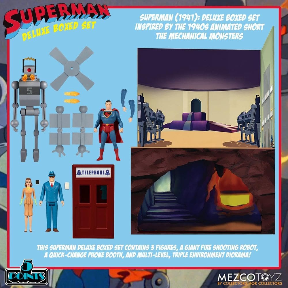 Boneco de ação Mezco Toyz DC Comics 5 pontos Superman 1941