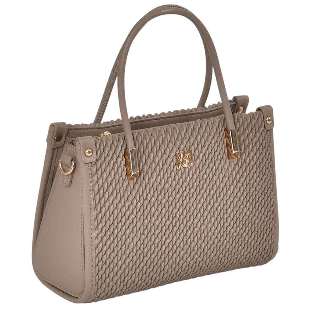 Bolsa Feminina Tote De Mão Matelassê Plissado Chic Via Marte