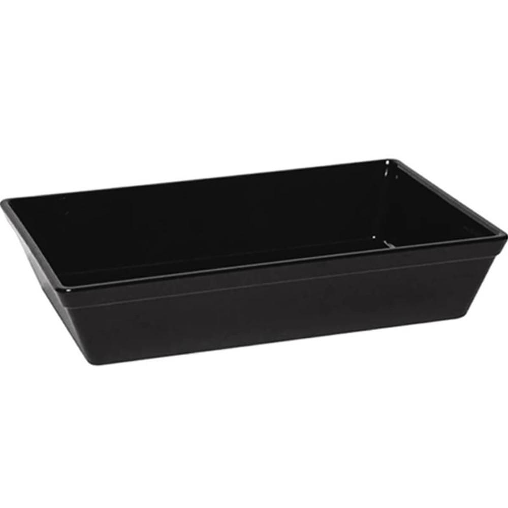 Kit 20 Travessas Retangulares 2,2L para Restaurantes Petiscarias Bares Plástico Pretas Coza