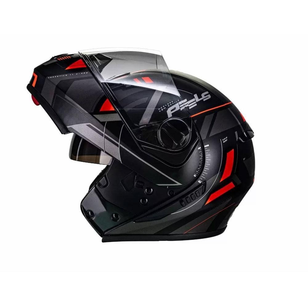 Capacete Peels Urban Dynamic Preto Fosco/Vermelho 62