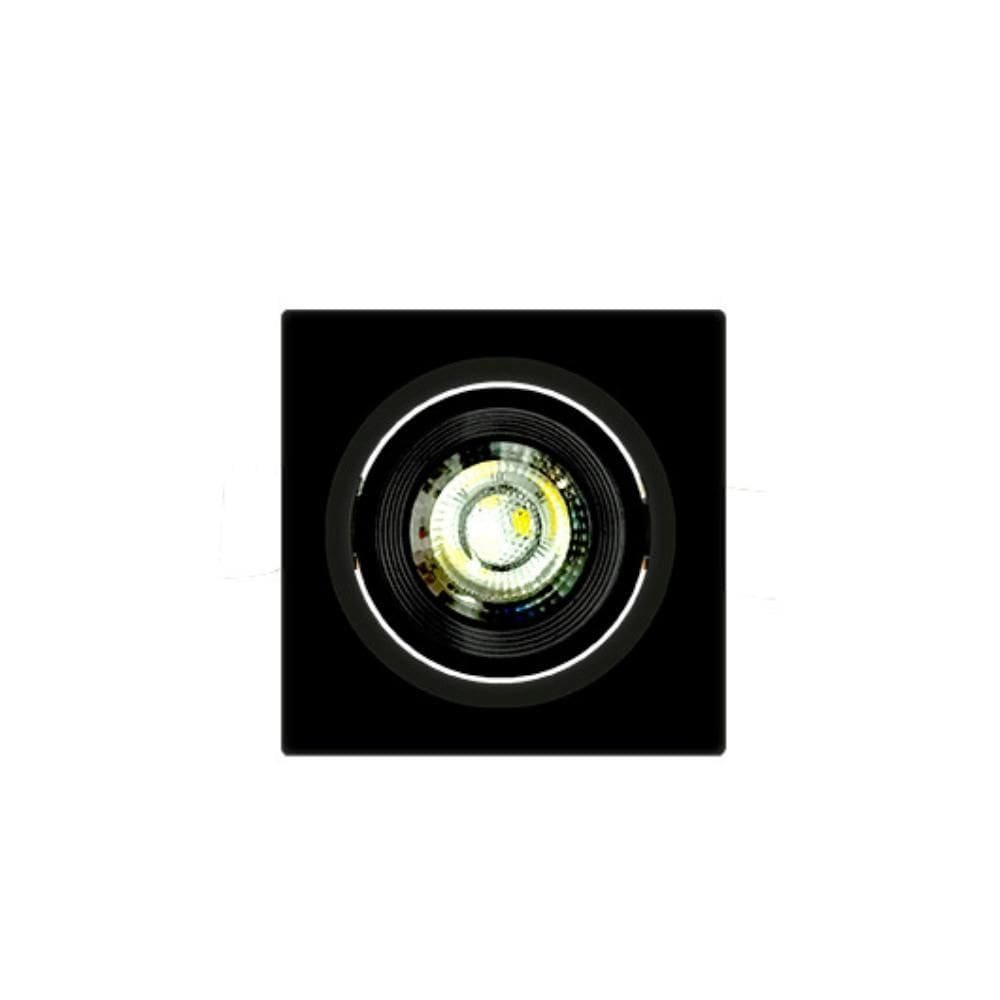 Spot Led Embutir Quadrado Alltop MR16 3000K 38º Preto Taschibra 5W