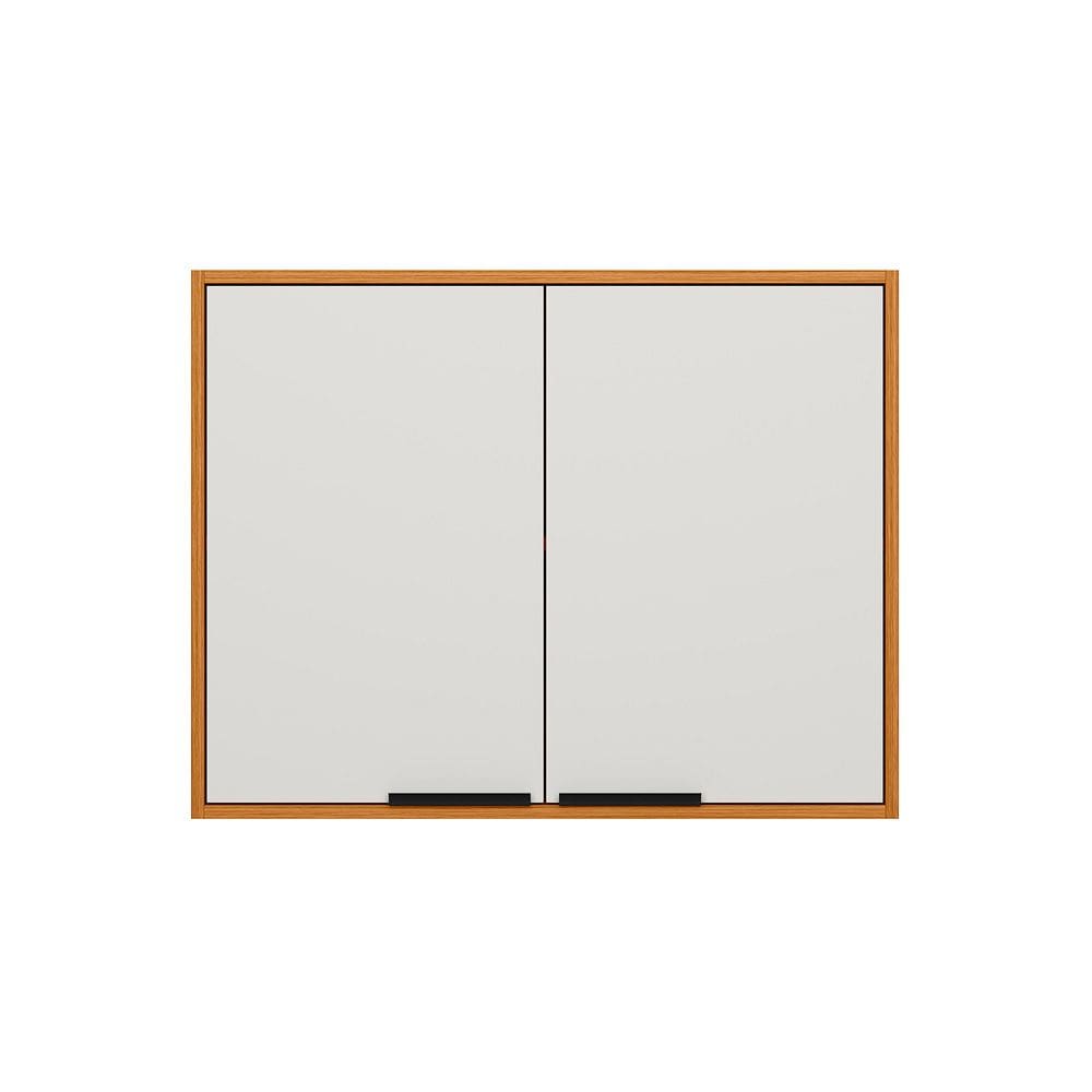 Armário Aéreo 2 Portas 80cm Ravena Freijo Uv Off Acetinado - SSX Multicoisas