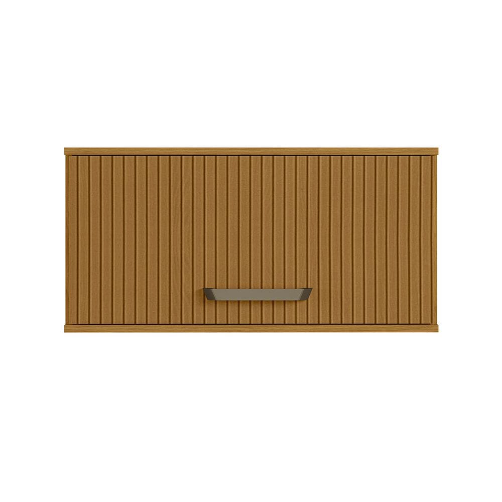 Armário Geladeira 80cm 1 Porta Criare Freijo Ripado - SSX Multicoisas