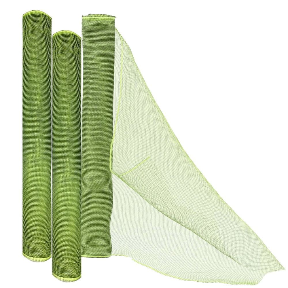 Kit Tela Decorativa Natal Fita Gigante 52cm x 5 metros Verde 3 Peças - Magizi