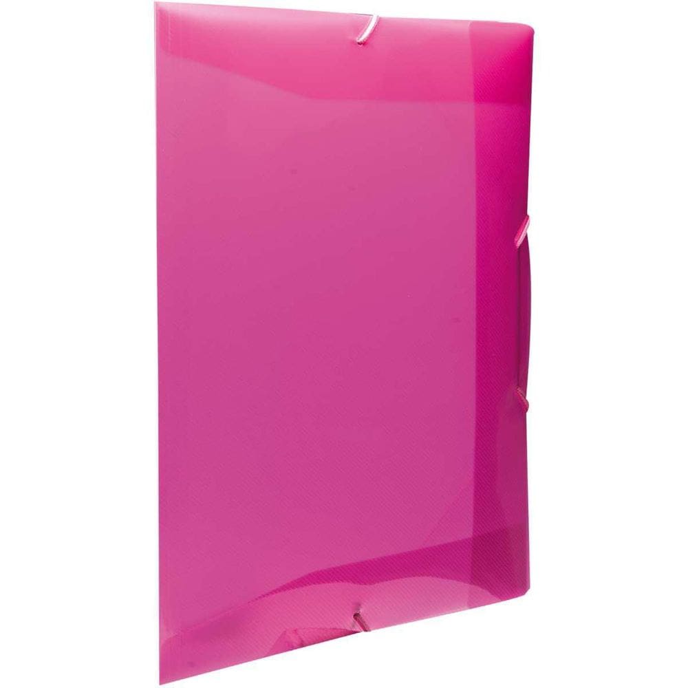 Pasta Aba Elástica Plástica Pink Delloline Pacote Com 10Un