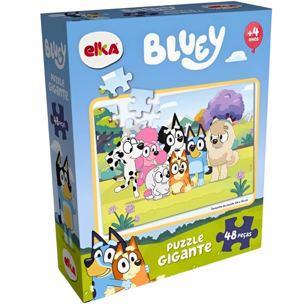 Quebra Cabeça Puzzle Bluey 48 Peças Gigantes Elka