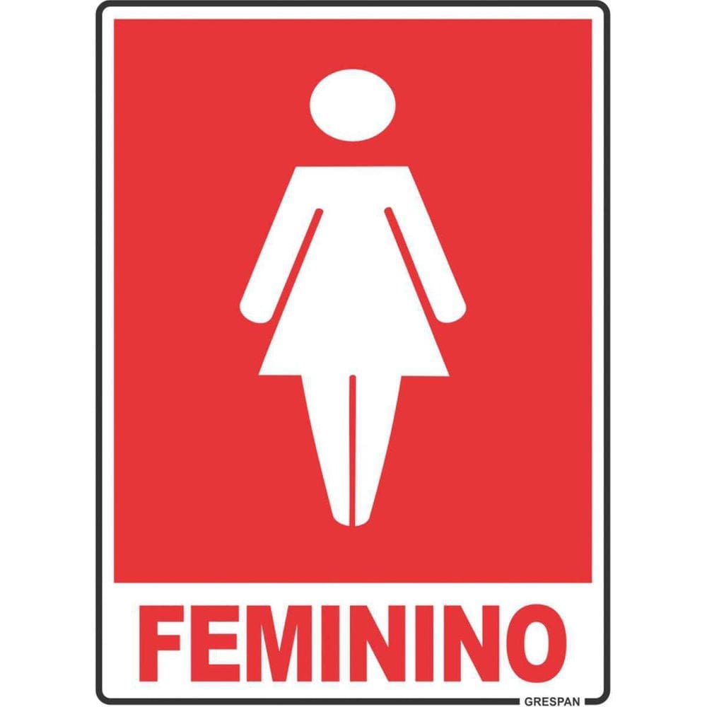 Placa De Sinalização Feminino 15X20Cm.